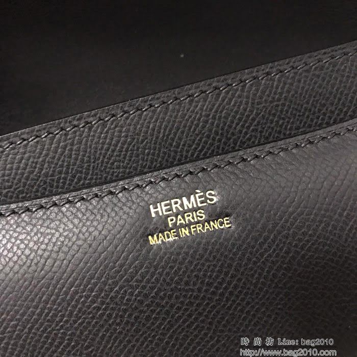 HERMES愛馬仕 H空姐包 進口原廠EP皮 頂級蜜蠟製作 街拍必備單品 風衣灰金銀 單肩斜挎包  Ama1582